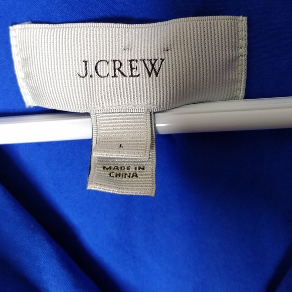 J. Crew Shrunken Anorak blue pullover jacket large - Picture 5 of 7